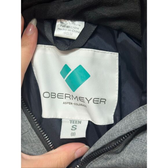 Obermeyer Gray Zip Up Snow Bibs Snow Pants Kids Size 8 - Picture 6 of 14